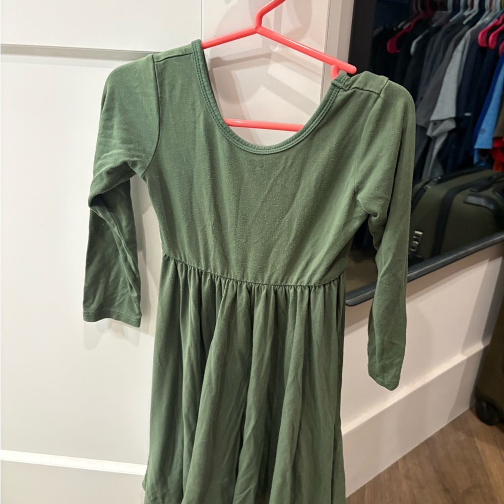 Kyte BABY Forest Green Long Sleeve Dress